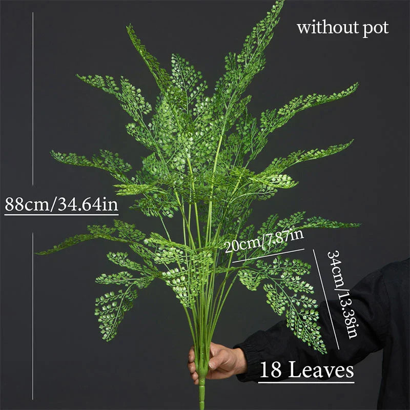 Dlight Decor 88cm Tropical Palm Fern Branch with Real Touch Leaves