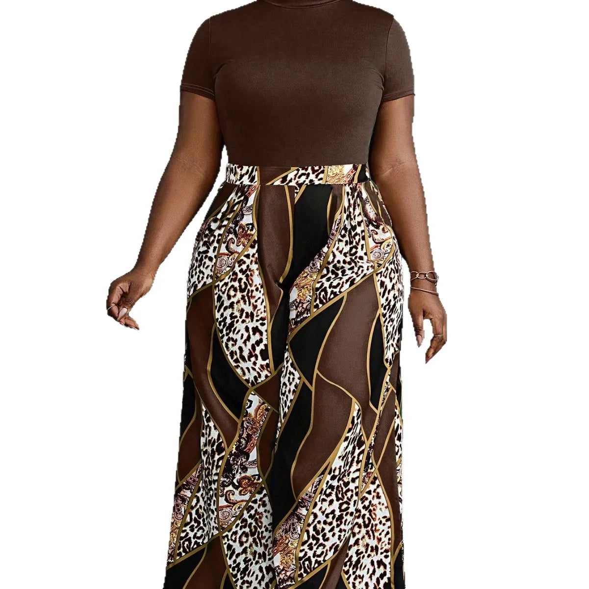 XL-5XL Plus Size Women Clothing 2 Piece Sets New Matching Short Sleeve Two Pieces Sets Tops And Pants Suits Outfits Clothing