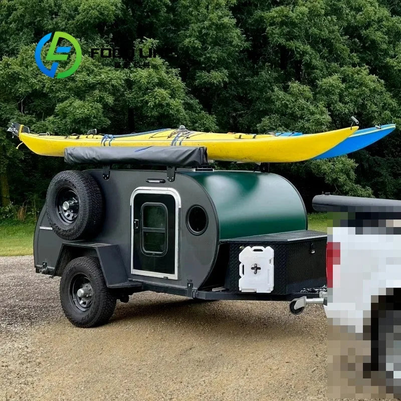 Family Camping Trailer Large Storage Space Foldable Utility Cart For Camping RV Trip Picnic Beach And Outdoor Campground Use