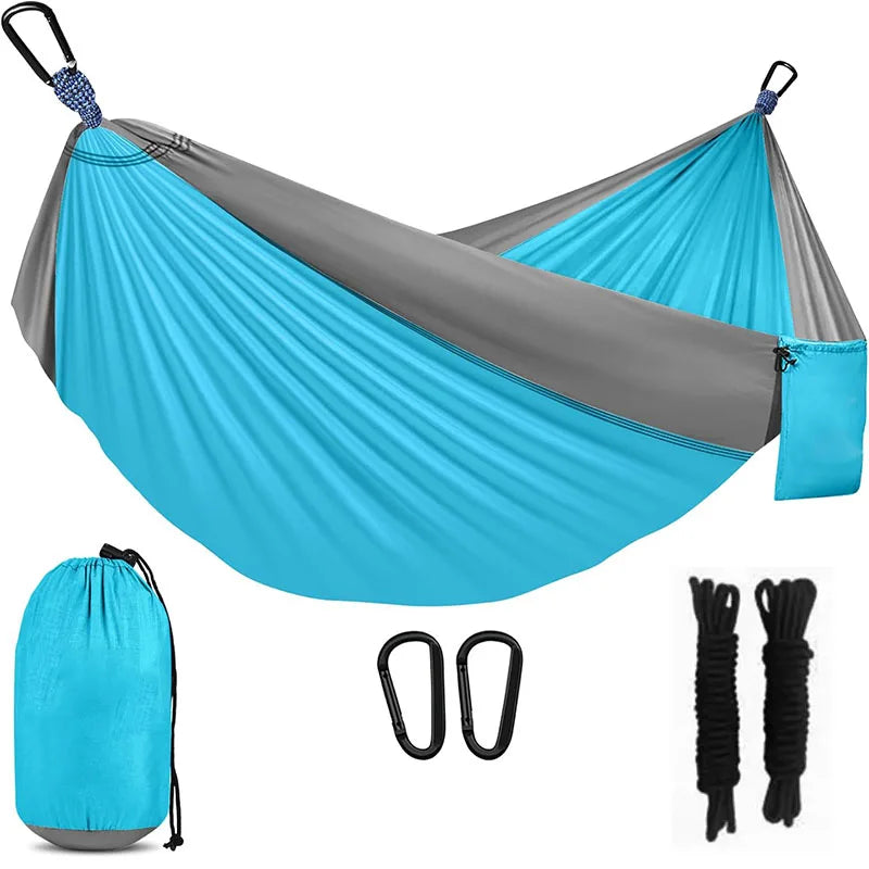 Camping Hammock Portable Hammocks with Tree Straps Attached Carry Bag Perfect for Outside Indoor Hiking Beach Backpack Travel