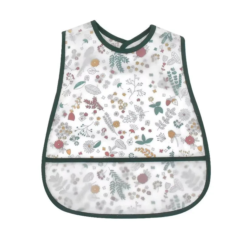 2023new Cartoon Pattern EVA Waterproof Pocket Lunch Feeding Bibs