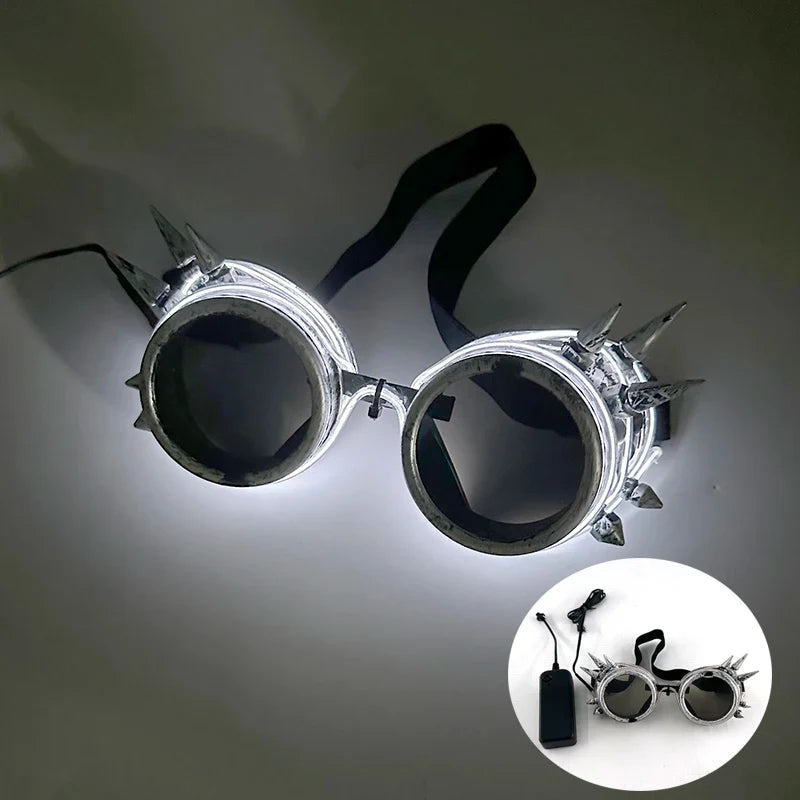 New Cool Cyberpunk Style Glasses Glowing Party Decor Luminous LED Sunglasses Lighting Up Bar Rave Music Dancing Party
