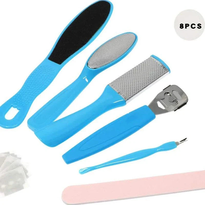 8 Piece Set Foot Octopus Fish Eye Exfoliating Heel Sharpener Heel Cramping Heel Cramping Heel Crackles Removal Files Heel Sole