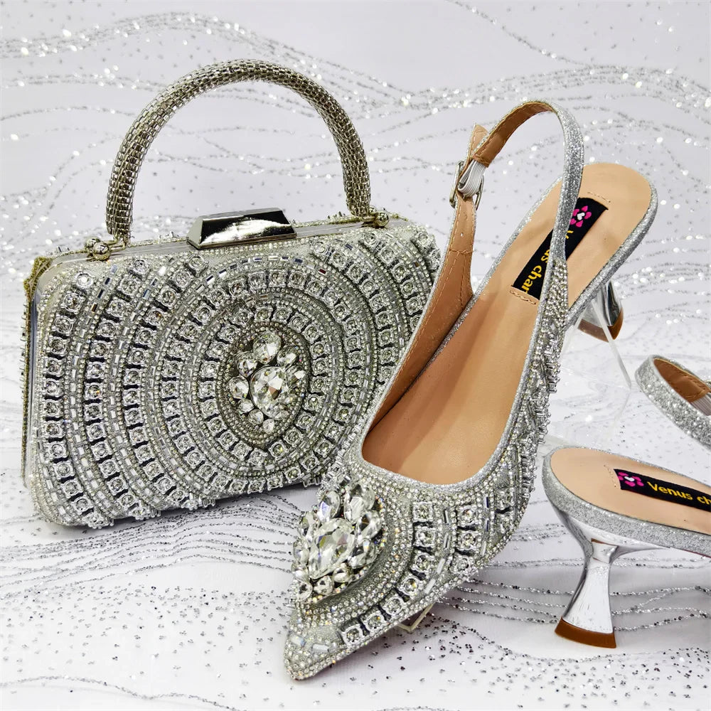 Juego a juego de zapatos y bolso nuevos HVC1-2