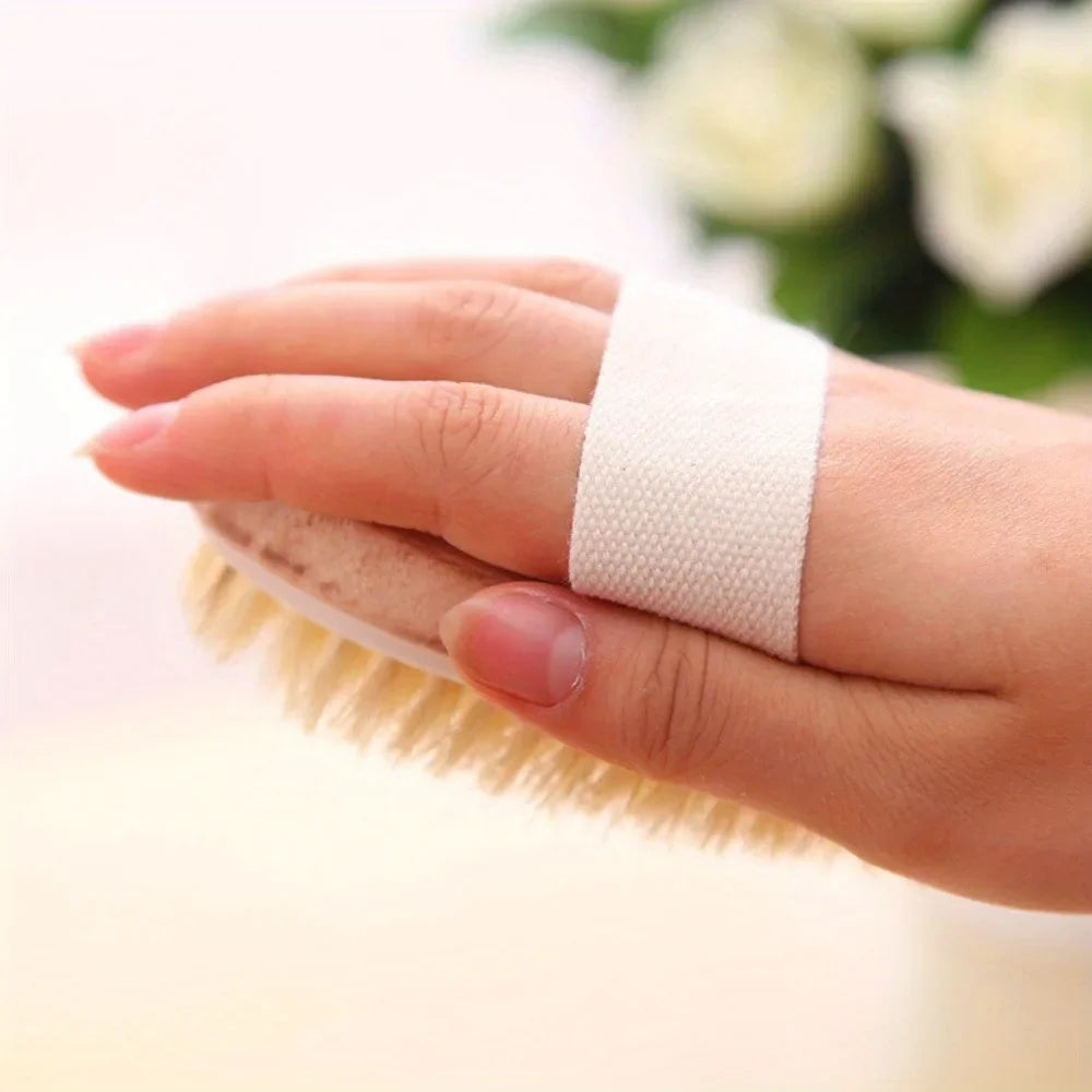 Natural Bristle Shower Brush | Gentle Exfoliating & Skin Renewal | Home Spa Massager | Perfect for Back Scrubbing & Body Care