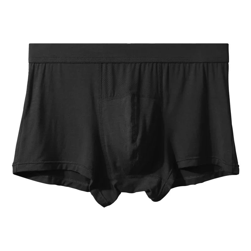 Men's Underwear - Silk Flat-front Briefs - Modal Four-Piece Briefs - Summer Breathable - Summer Lightweight Underpants