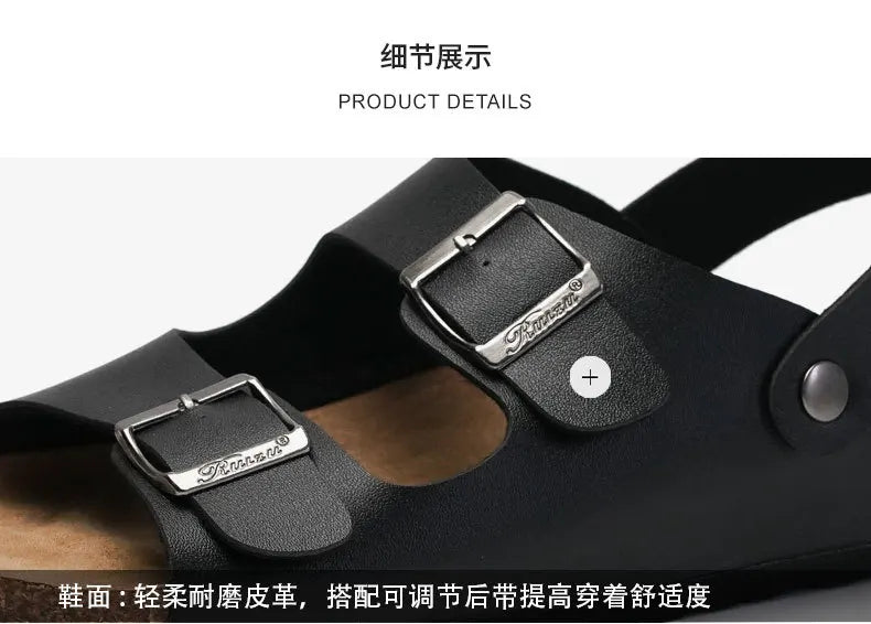 Zapatos Unisex Mujer y Hombre Sandalias de Corcho con Tira Trasera Zuecos Gladiador