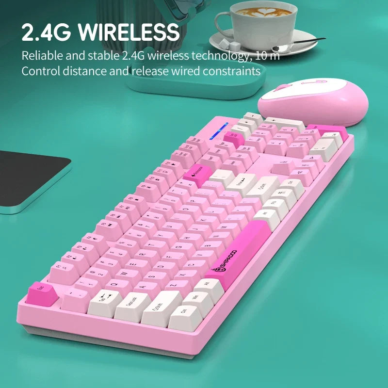 Shipadoo Wireless Gaming Keyboard and Mouse Combo for Laptop, Desktop, and Office Use