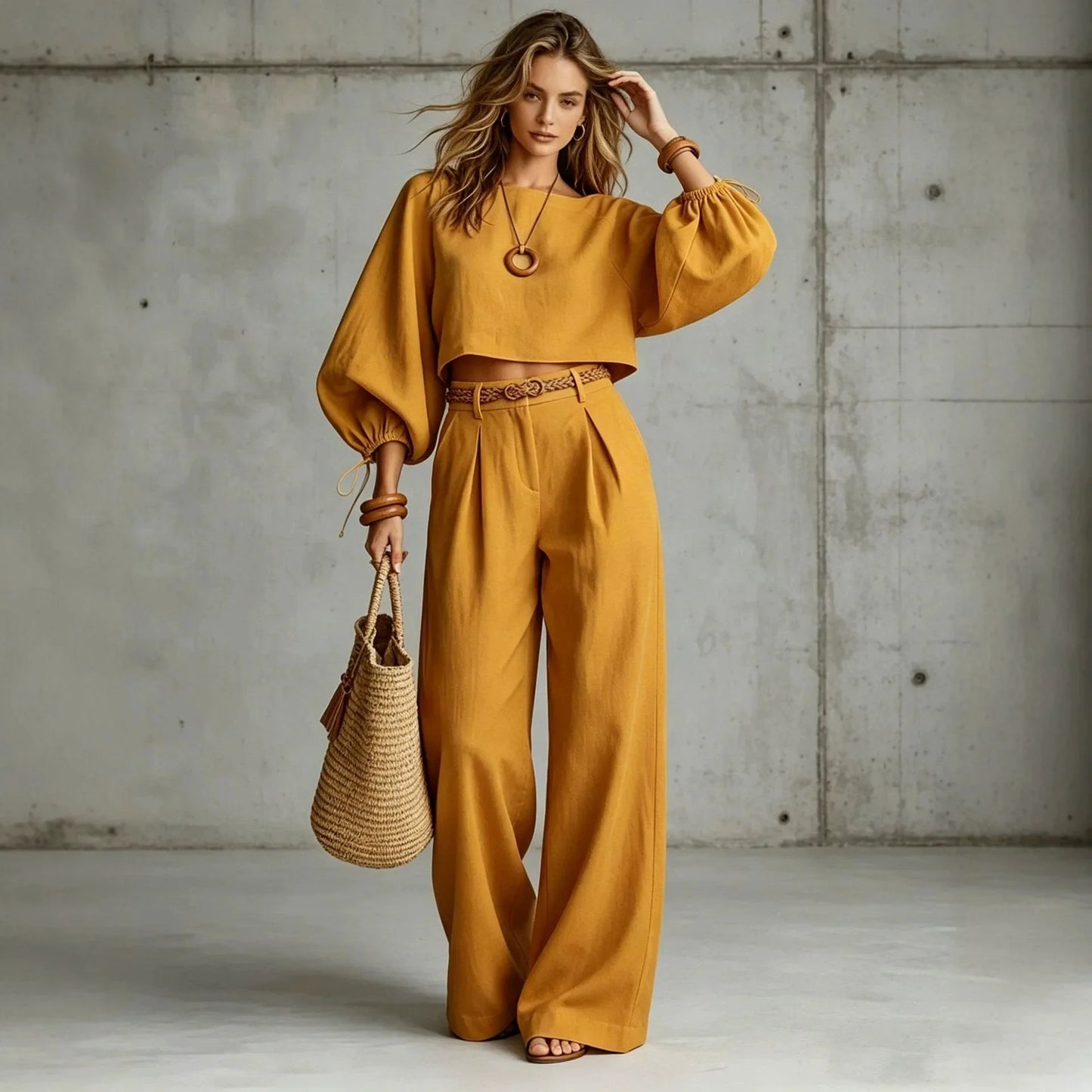 Summer and Autumn New Casual Women's Wear in Europe, America, and Europe Large Loose Cotton Hemp Casual Pants