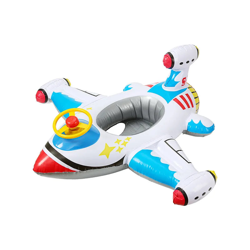 Baby Airplane Swim Ring with Comfortable Seat