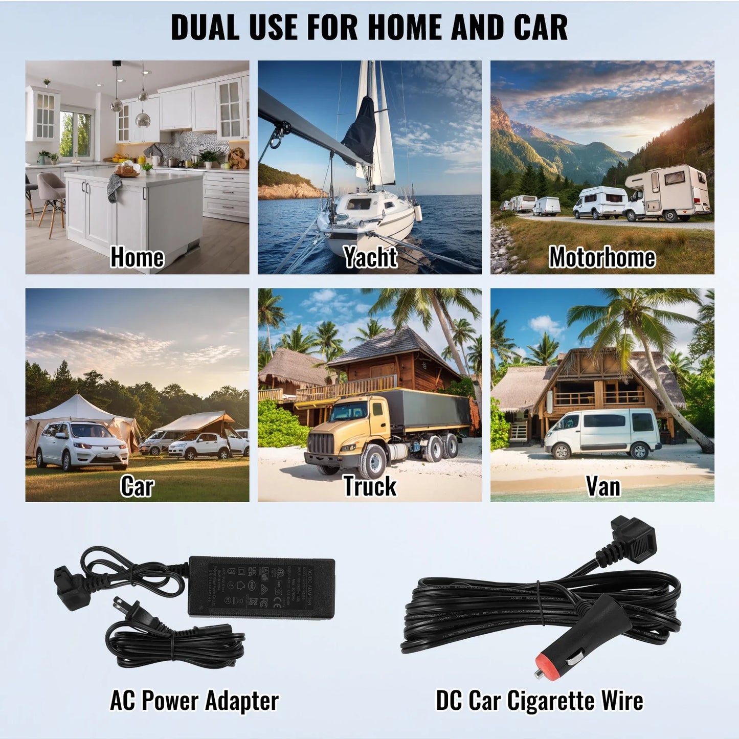 SucceBuy 8L to 75L Car Refrigerator Fridge Portable Icebox Single&Dual Zone w/Blue Tooth Temp Adjustable for Outdoor Camping RV