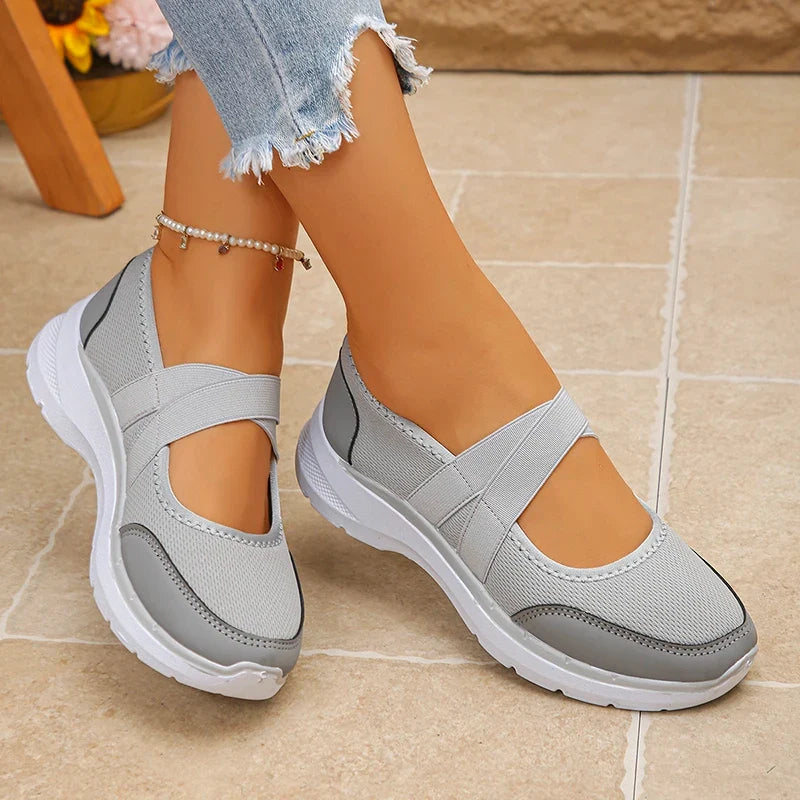 Pink Slip On Breathable Flats Women 2026 Plus Size 43 Soft Sole Platform Sneakers Woman Comfortable Non Slip Casual Shoes Female