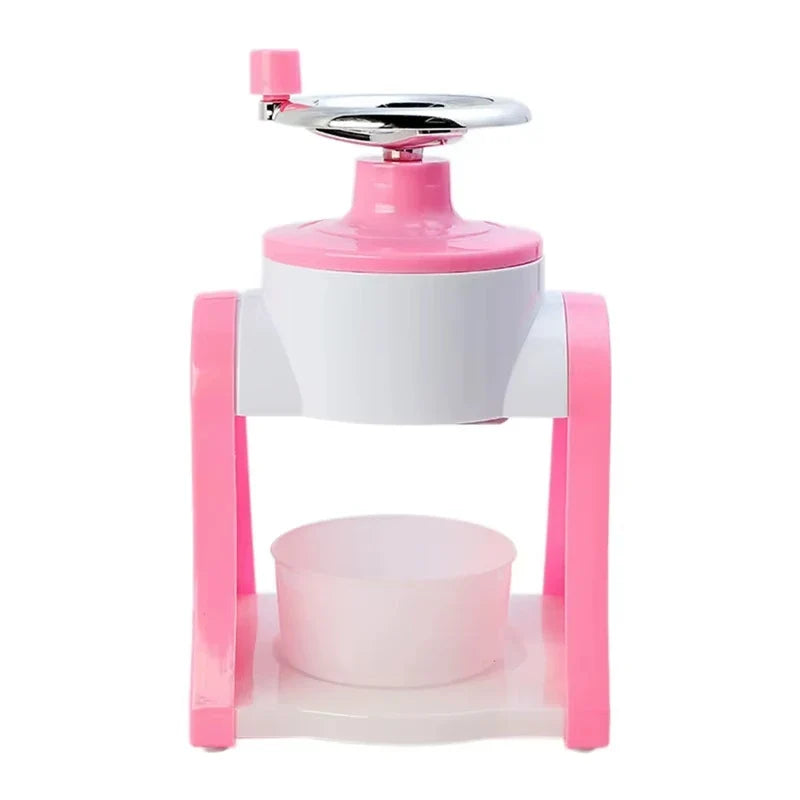 Hand Crank Ice Shaver Machine - Snow Cone Crusher & Slushy Maker with Durable ABS Construction for Summer Parties And Home Use