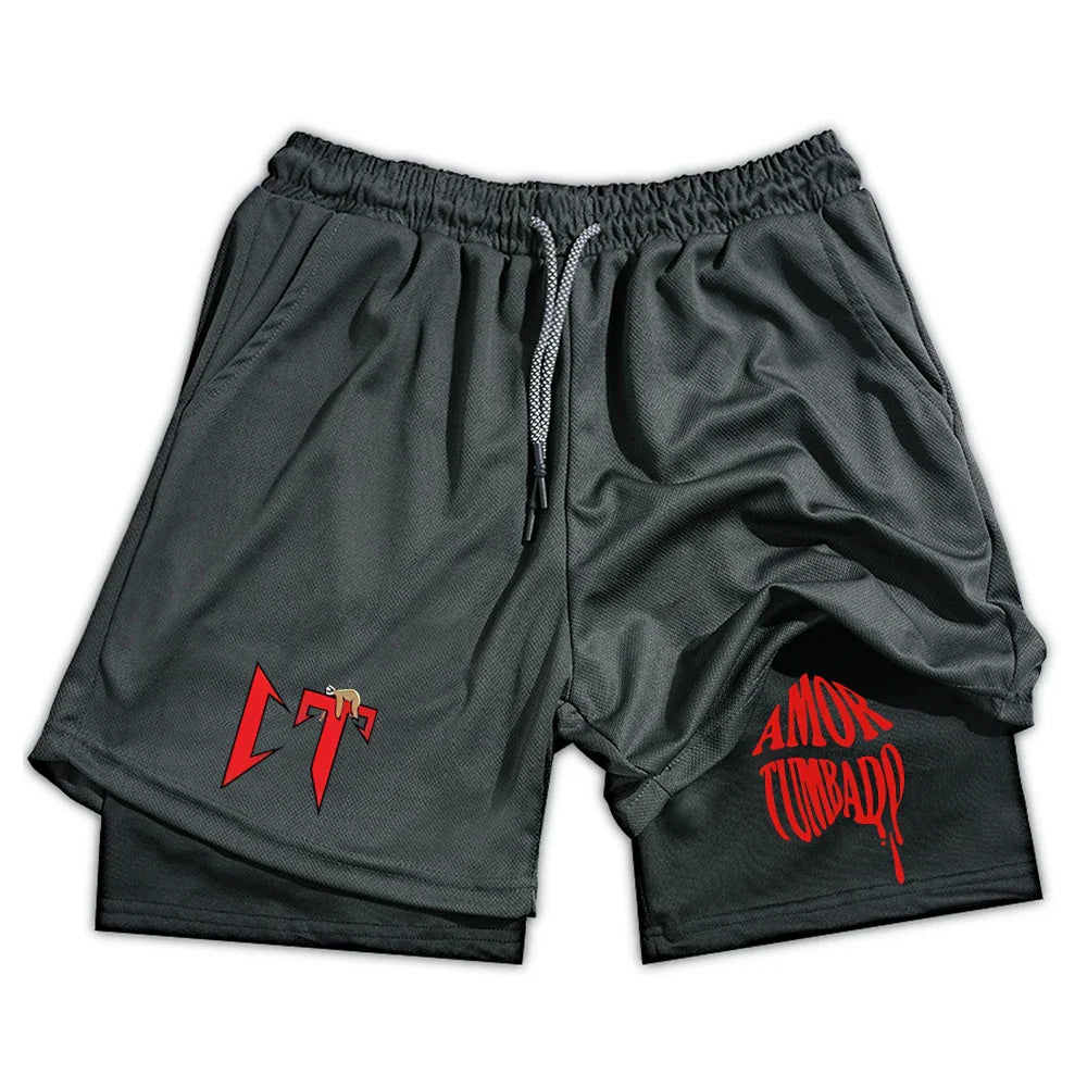 Men's Gym Short Double-deck Quick Dry