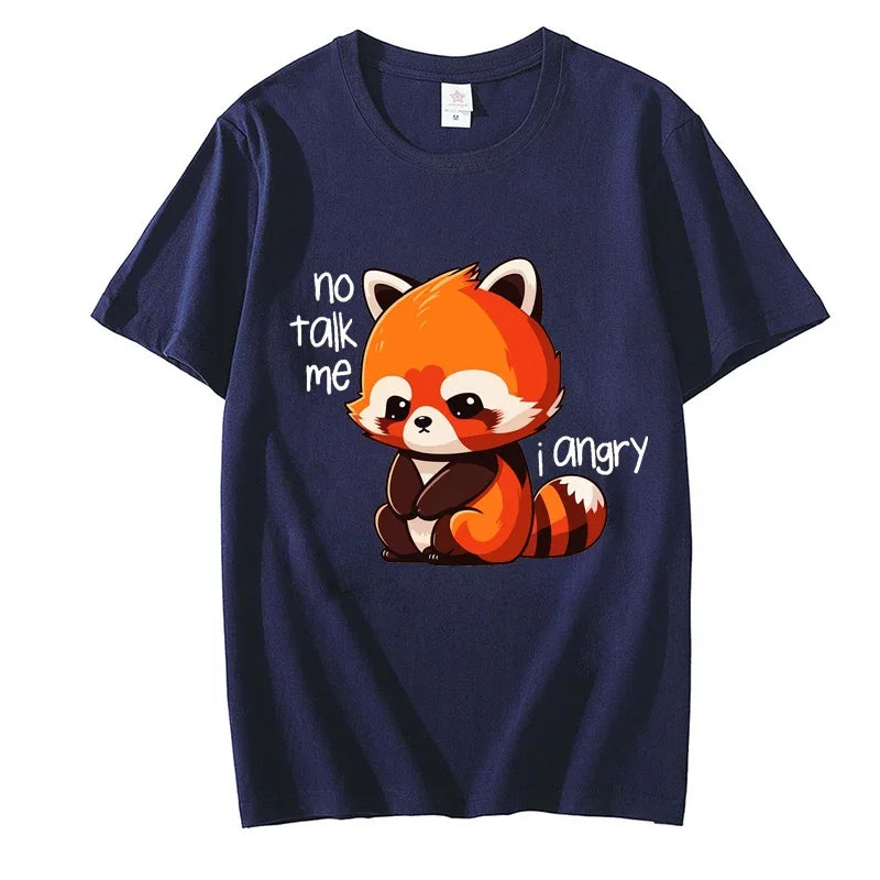 Camiseta de panda rojo "No me hables, estoy enfadado"