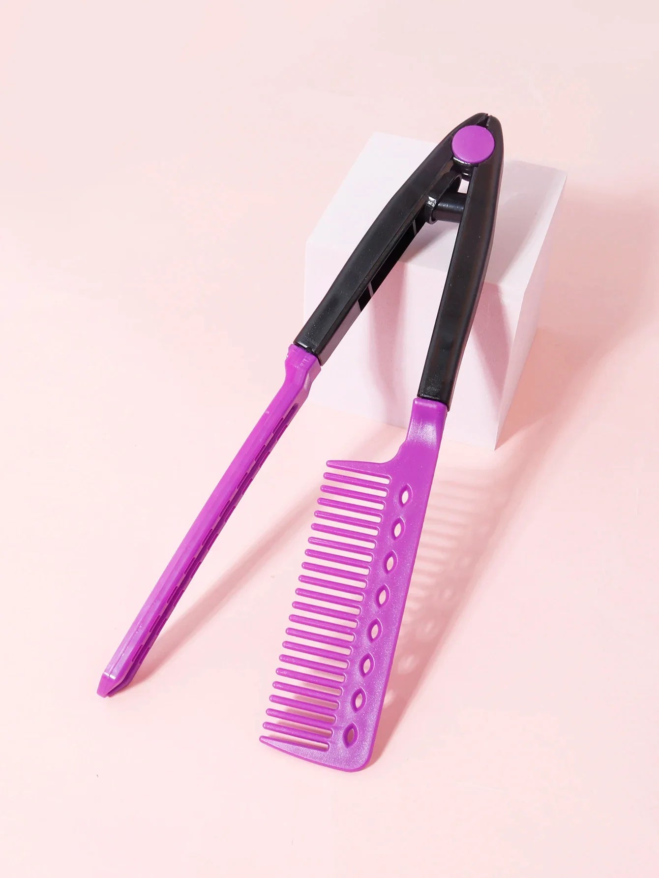 Straight hair brush, V-shaped straightener, straighten hair, suitable for hair salons, special for real hair wigs