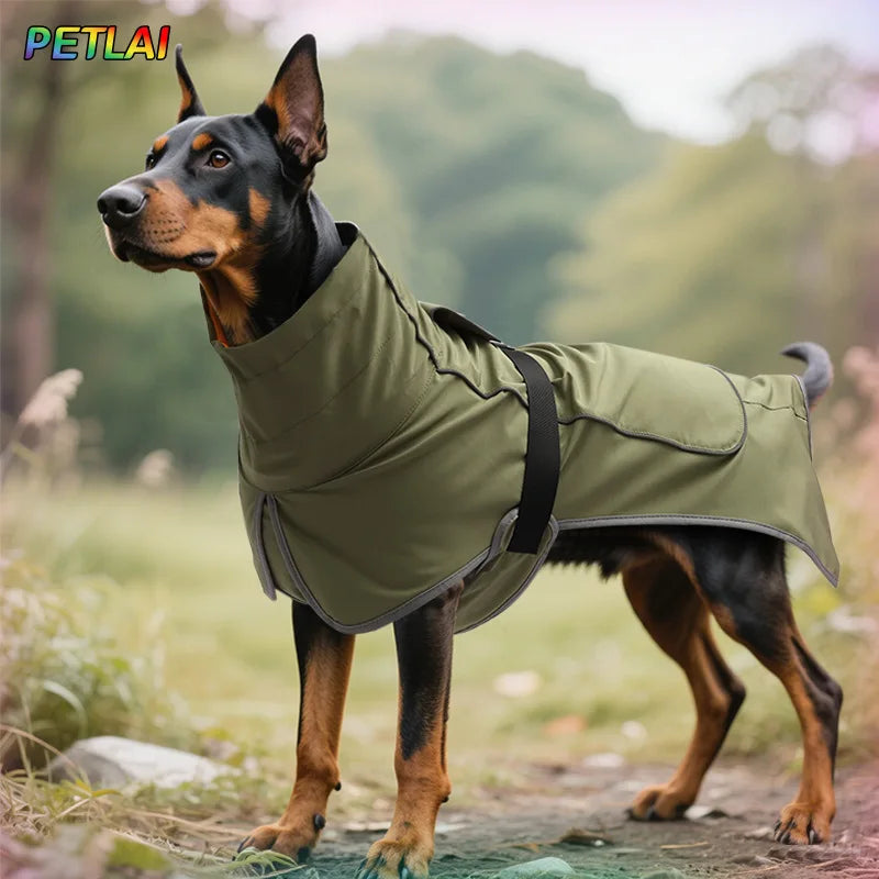 Dog Clothes Outdoor Jacket Outfit Waterproof Rainproof Clothing Coat Pet Outdoor Rain Dual Use Cloth Large Dog Pet Wind Clothes