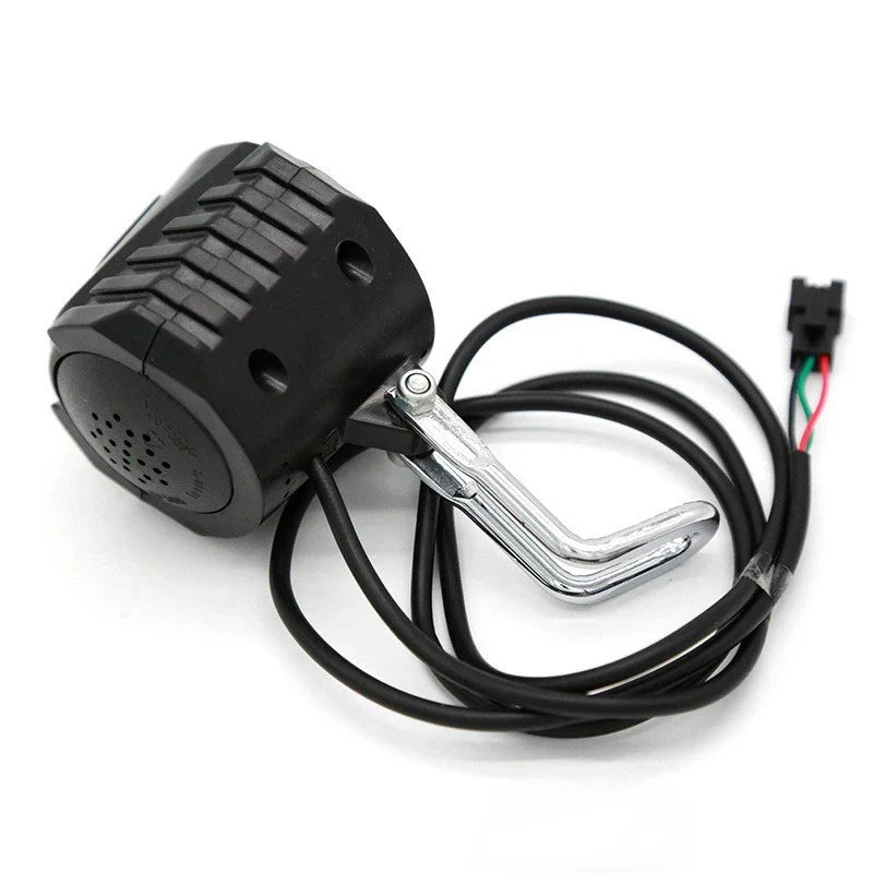 E-Bike 12V 24V 36V 48V 60V 72V Electric Bicycle Light with Horn Waterproof IPX4 Headlight Horn Set Front Headlight Horn Set