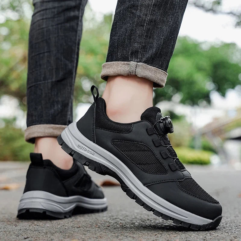 Men'S Spring And Autumn Sports Shoes Rotating Buckle Comfortable And Non Slip Hiking Sports Shoes Plus Size Men'S Shoes 39-48