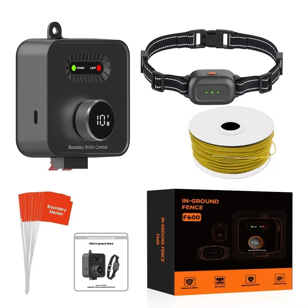 New Pet Electric Fence Collar Electronic Pet Containment System In-Ground Wired Fence Waterproof Rechargeable Dog Shock Collars