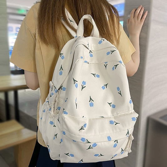 Mochila Tulipanes Azules