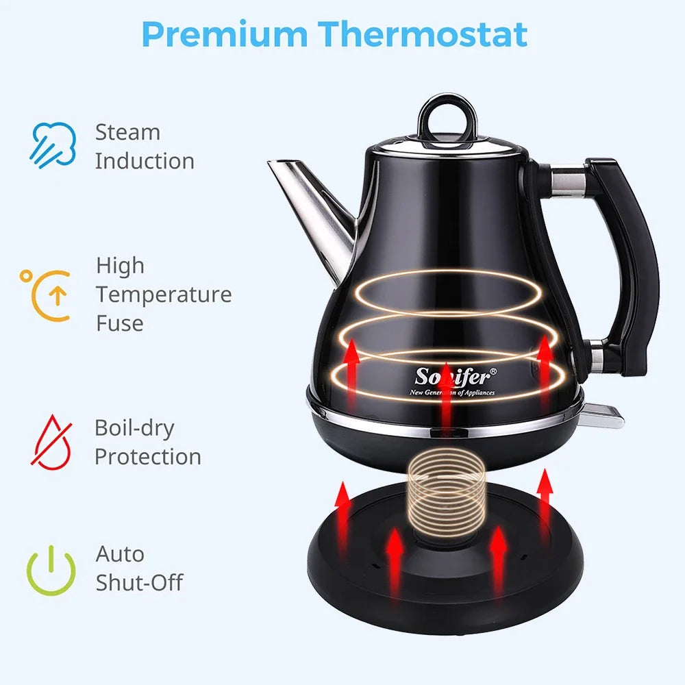 1.2l Colorful 304 Stainless Steel Electric Kettle 1500w Household 220V