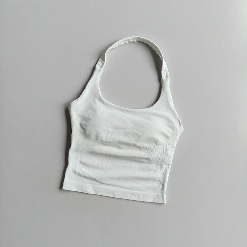 Halter Yoga Vest, Shockproof Running Sports, High-Strength Sports Underwear, Fitness, Pilates Suspender, Beautiful Back, Autumn