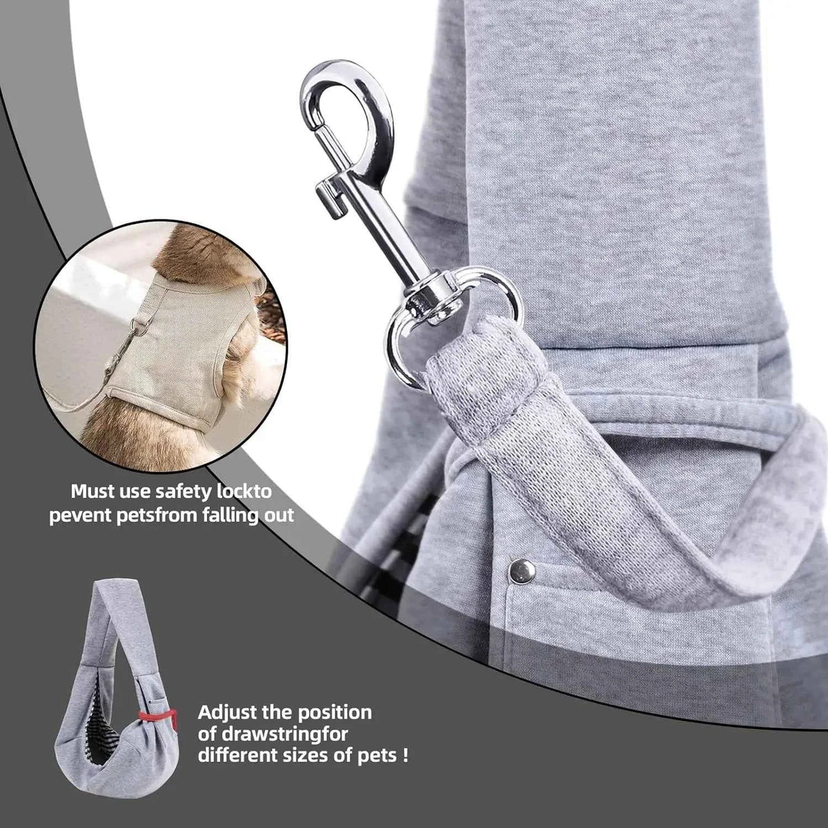 Cotton Dog Sling Carrier, Crossbody Bag for Puppies and Small Dogs