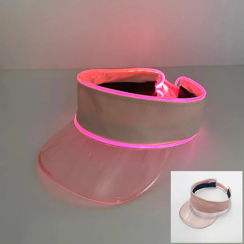 Glowing Summer Sunshade Cap Holidays Outdoor Hiking Running Sports LED Hat NightClub Rave Party Luminous Accessories Travel Hats