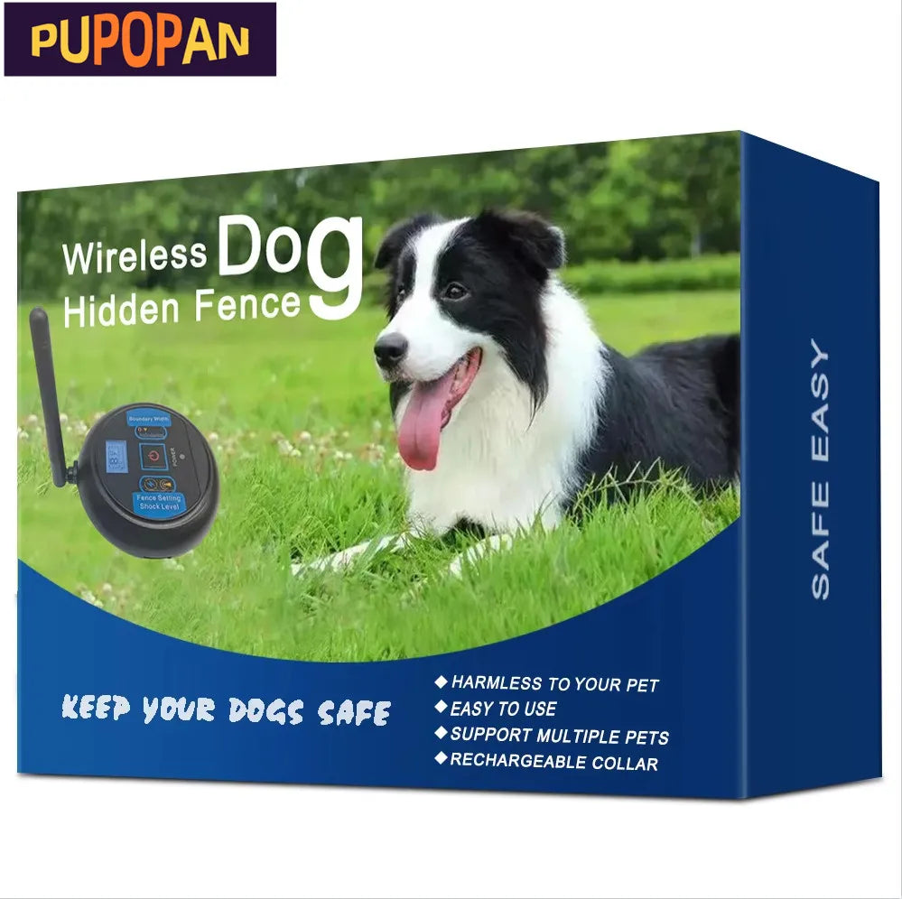 Wireless containment system pet fence boundary Electronic Shock Static correction Training Electric Collar Outdoor Safety perime