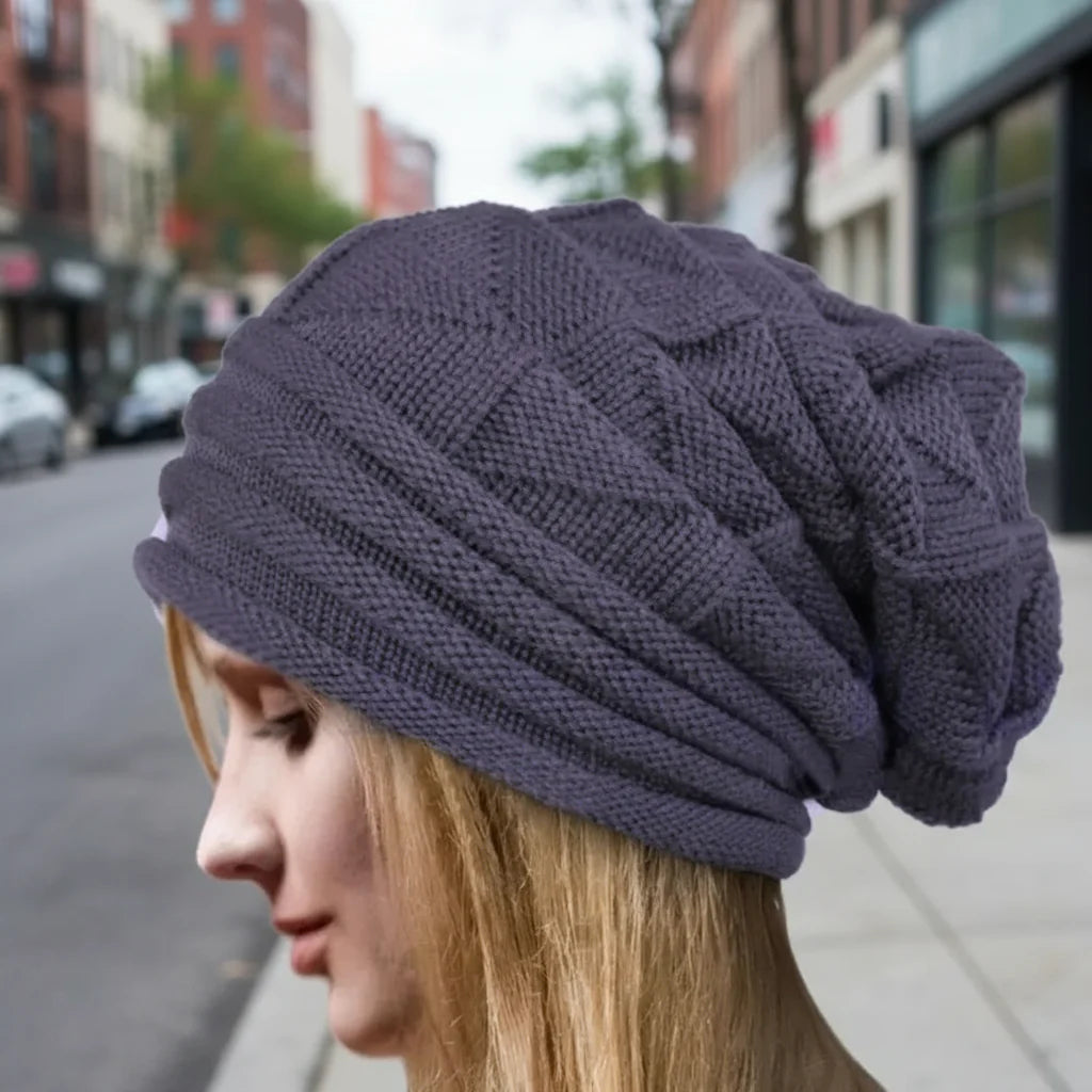Gorro de punto holgado extragrande