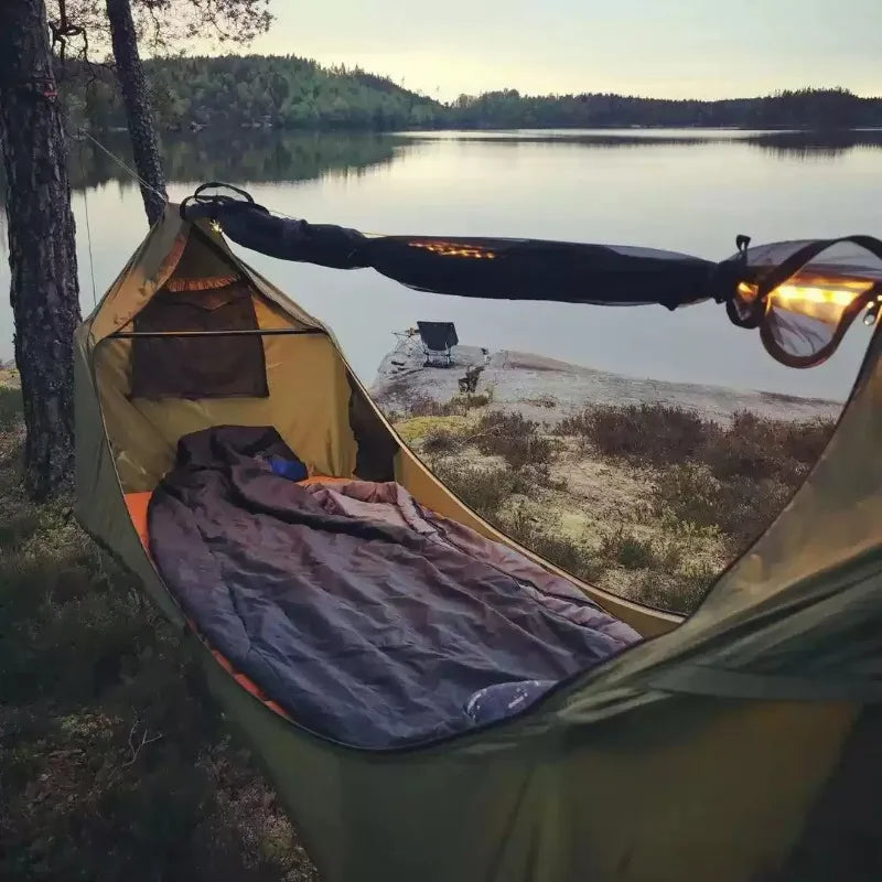 For Outdoor Camping with Air Mattress Mosquito Net and Awning Waterproof Outdoor Indoor Fitness New Design Garden Swing Hammock