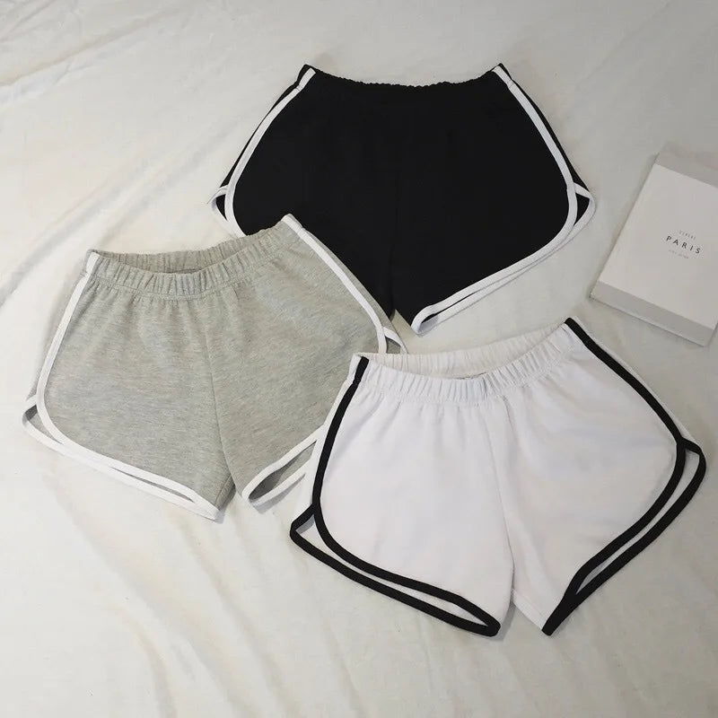 Pantalones cortos elásticos para mujer, holgados, de secado rápido