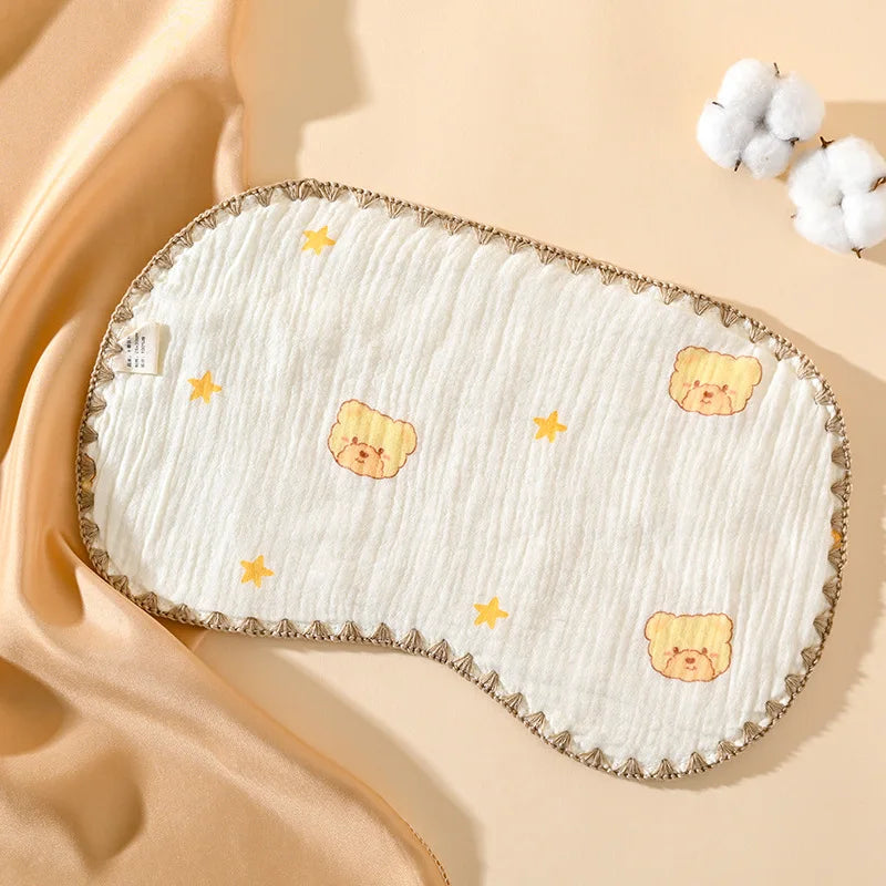 Newborn Baby 10-layer Cotton Gauze Flat Pillow Newborn Pillow Towel Baby Cloud Pillow Anti-vomiting Pillow
