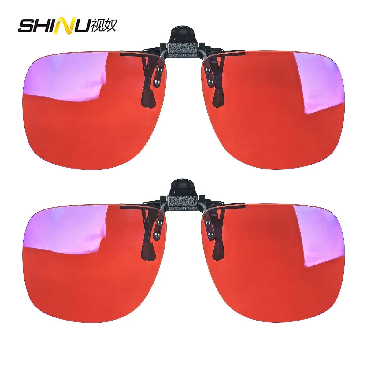 Polarized Clip-On Glasses Yellow Lenses For Night Vision Red Lenses Better Sleep Orange Gaming Glasses Blue Light Blocking
