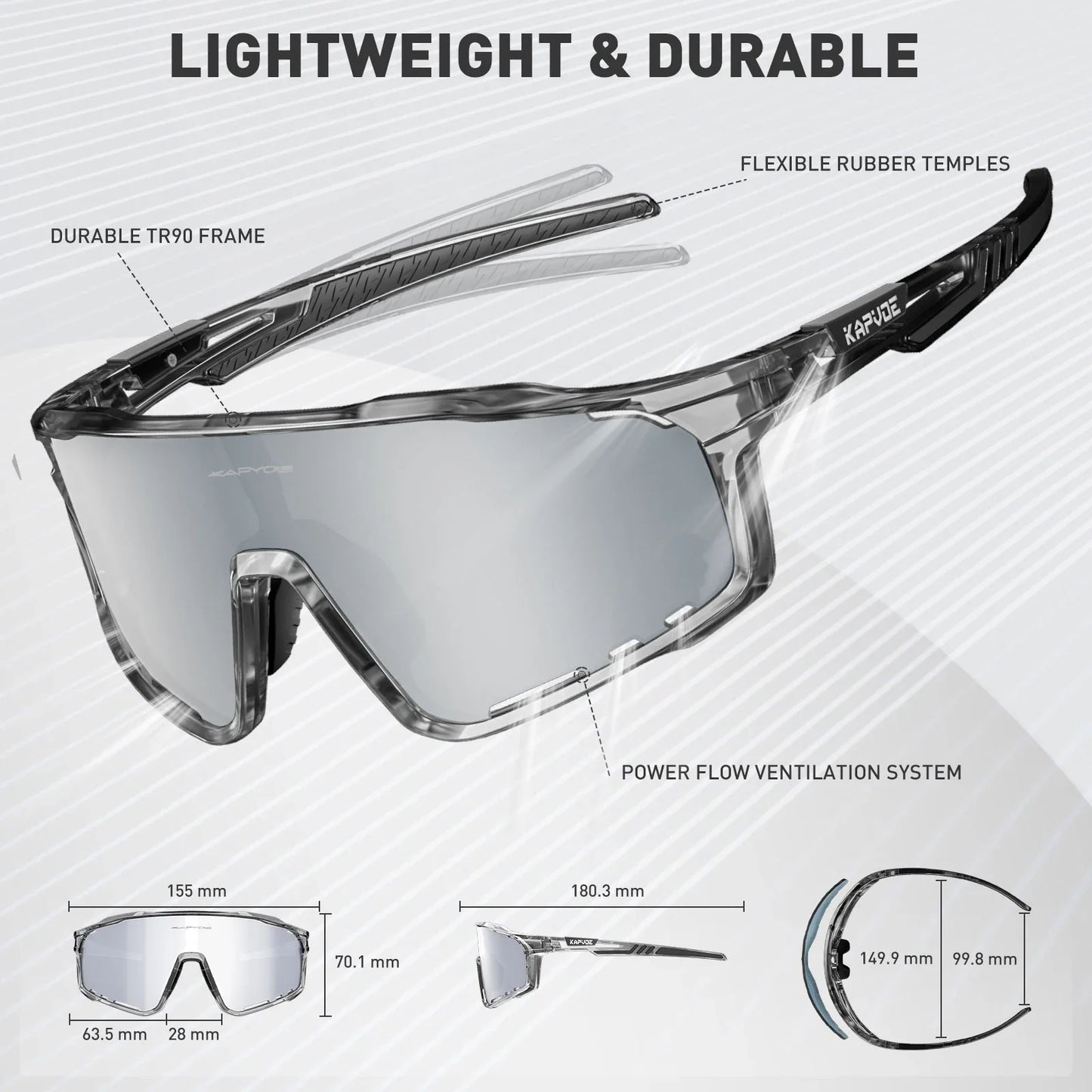 KAPVOE UV400 Cycling Glasses Men MTB Cycling Sunglasses Outdoor Sports Running Eyewear Women Road Bike Glasses