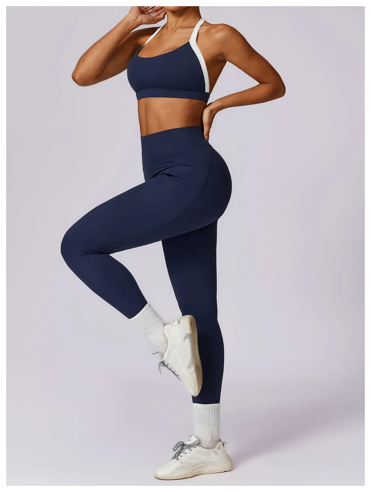 2-Piece Activewear Set – Long Sleeve Crop Top & Leggings