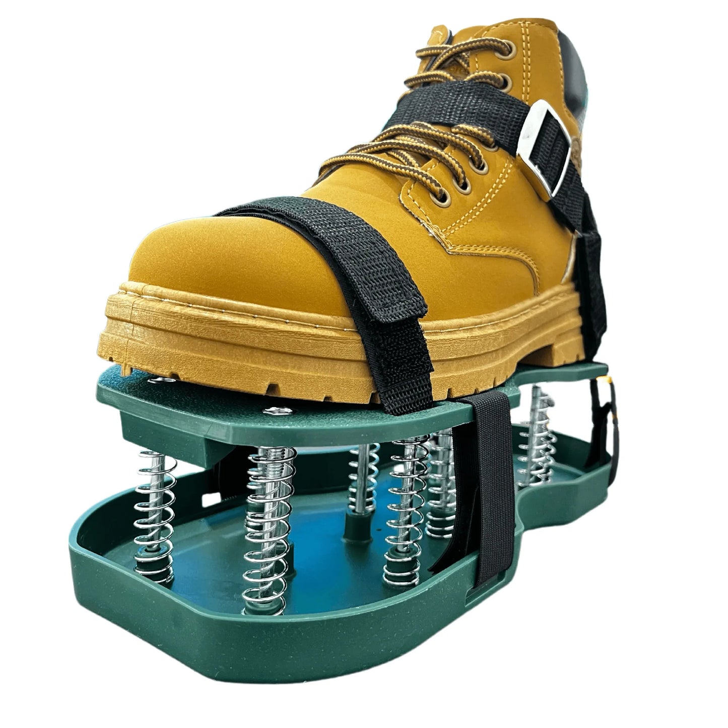 Lawn Aerator Shoes for Grass Layer with Spiked Bottom Spring Base Adjustable Strap with Hook Loop Strap for Yard Lawn Garden Use