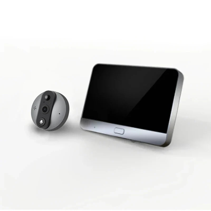 4.3 inch 2MP Tuya APP WiFi Doorbell Visual Door Peephole Video Eye Night PIR Home Security Wireless Intercom For IOS Android