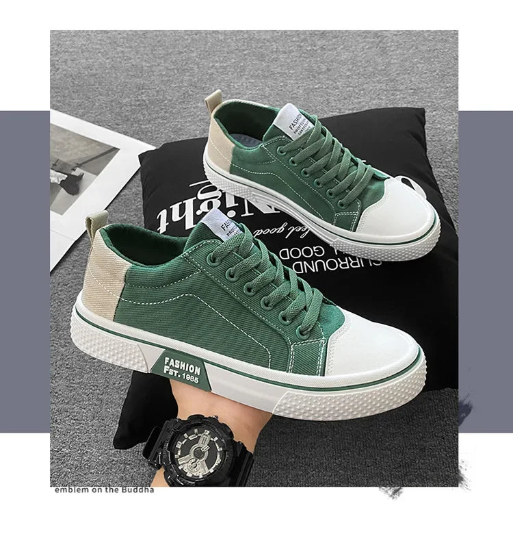 2026 New Summer Men's Breathable Versatile Skateboarding Shoes Men's Soft Bottom Casual Sports Trend Fashion Canvas Shoes 48size