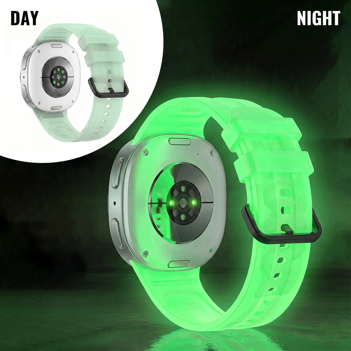 Samsung Galaxy Watch8, 8 Classic & 9 Glow-in-the-Dark Silicone Band