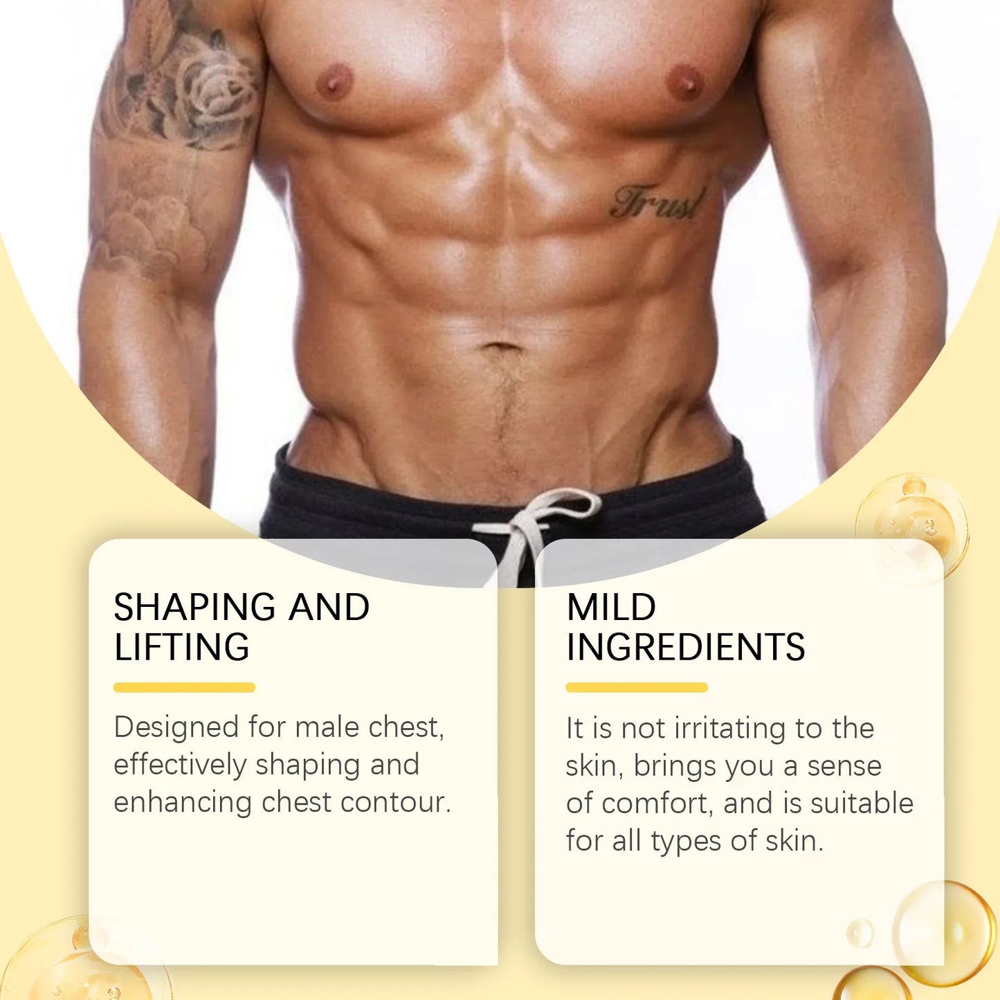 15ml Men's Bee Male Breast Warming Oil Chest Firming Massage Serum Chest Firming Oil Skin Care