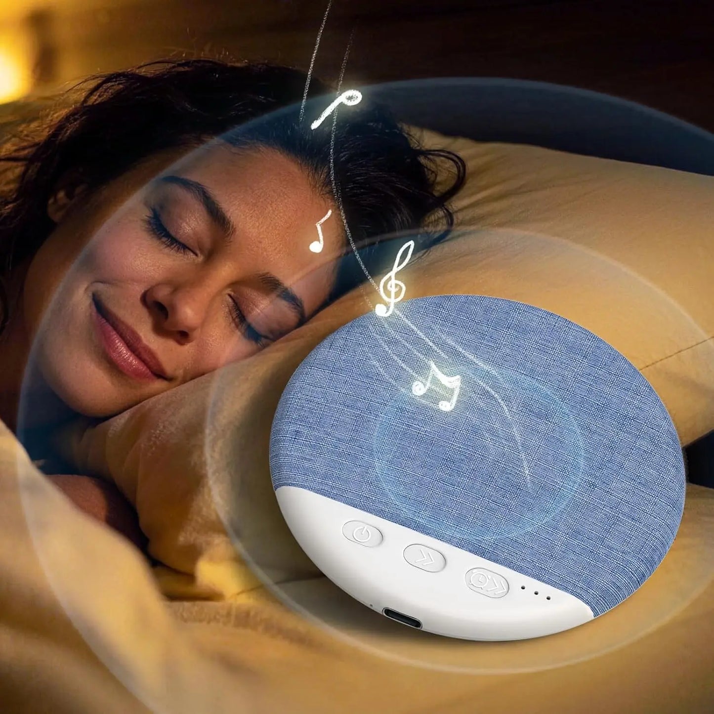 Bluetooth Pillow Speaker Wireless Sleep Music Player Under Pillow White Noise Machine 9D Stereo Timer Auto-Off for Insomnia ﻿