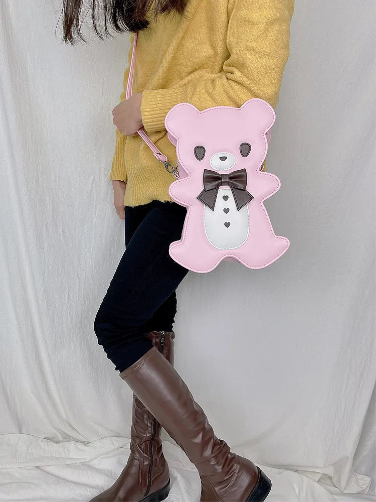Mochila de oso con pajarita