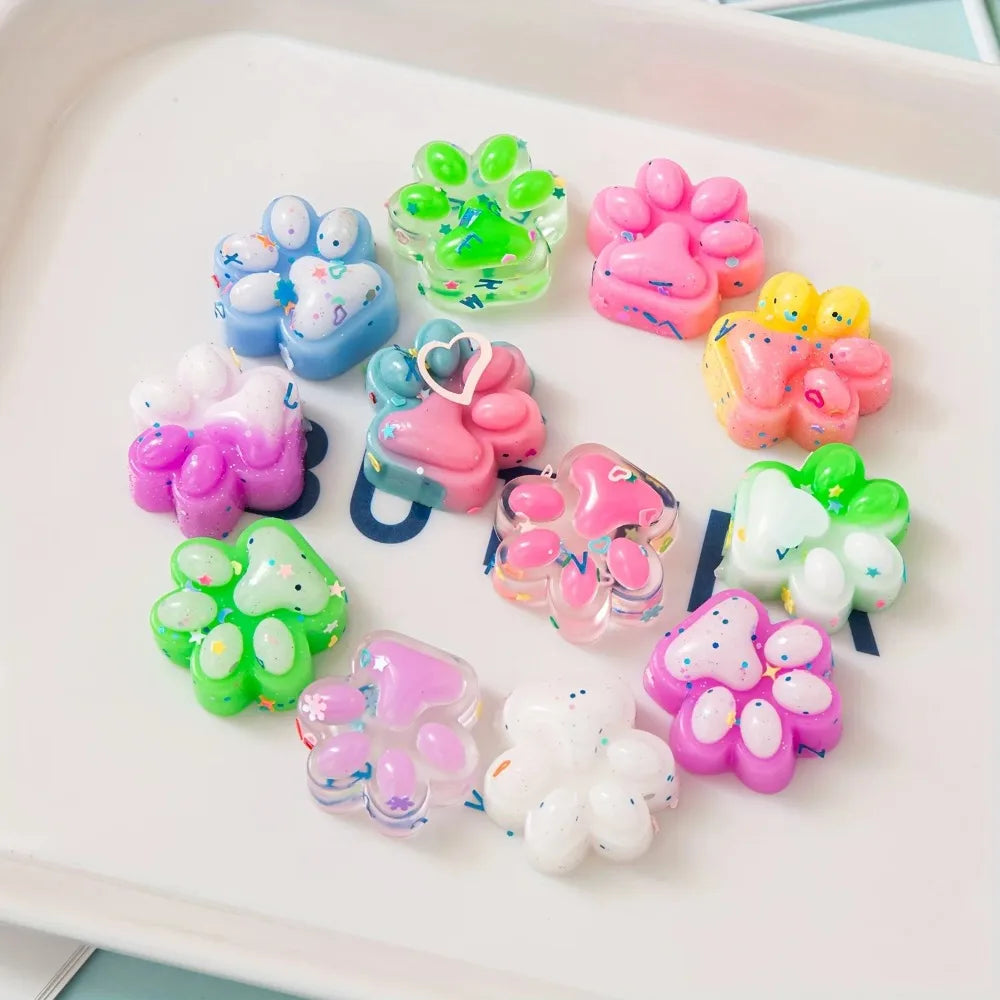 10/ /40/50pcs Mini Cute Cat Claw Plush Pinch Fun, Colorful