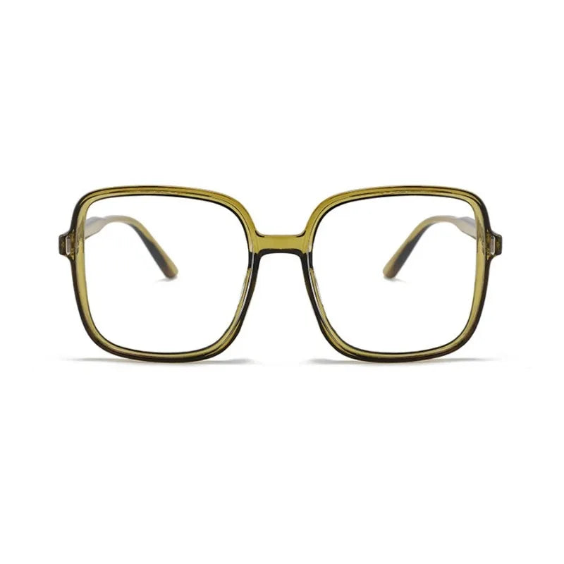 Square Oversized Transparent Eyeglasses Women Anti Blue Blocking Computer Eyeglass Black Unisex Optical Glasses