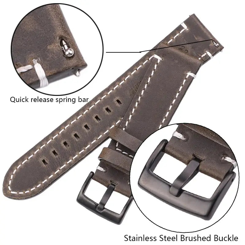 Ticwatch Genuine Leather Band - Elegant Minimalist Design