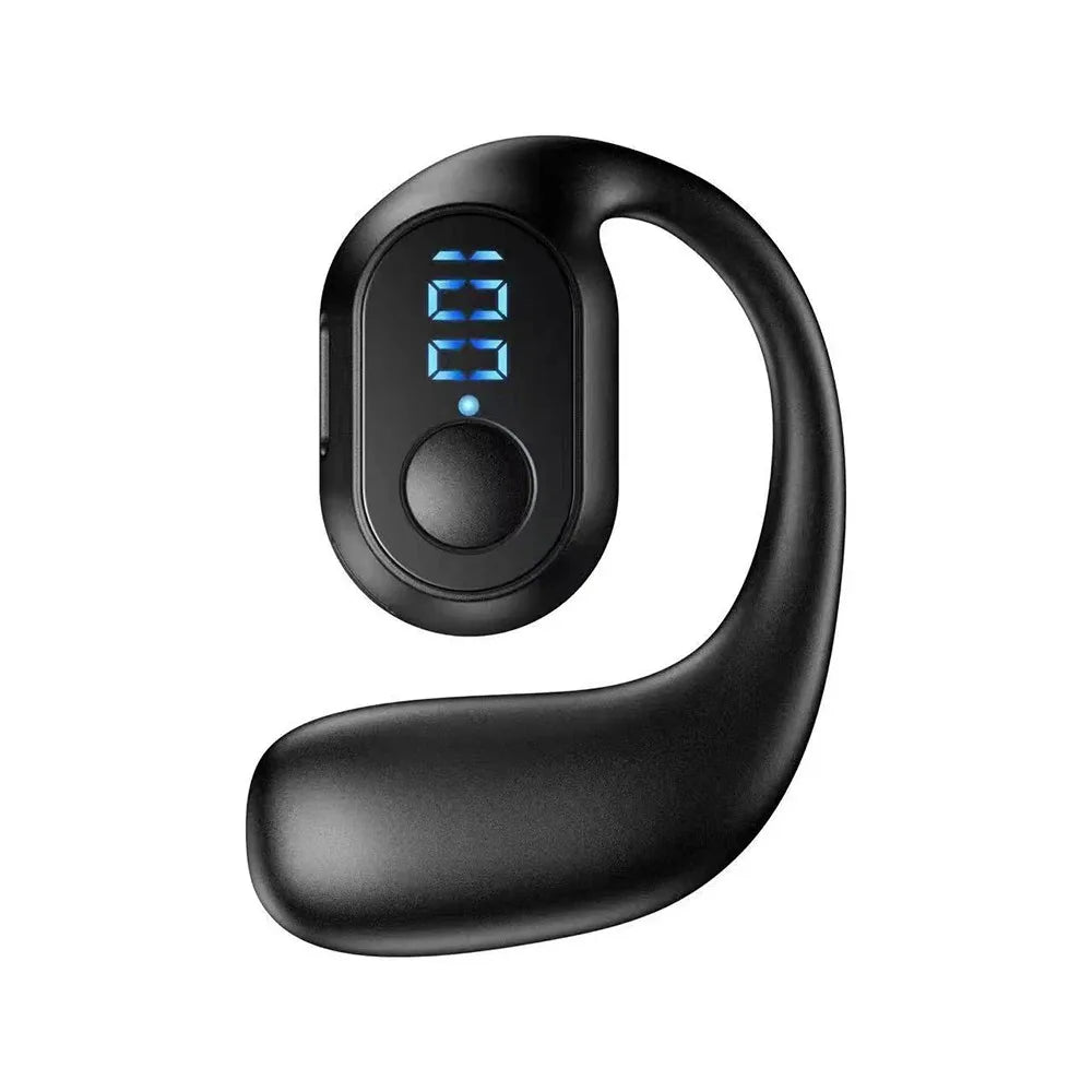 Bluetooth 5.3 Headphone Ear Hook Wireless Earphone LED Display HD Calling Mic Surround Sound Earbud HiFi Stereo Gaming Headset