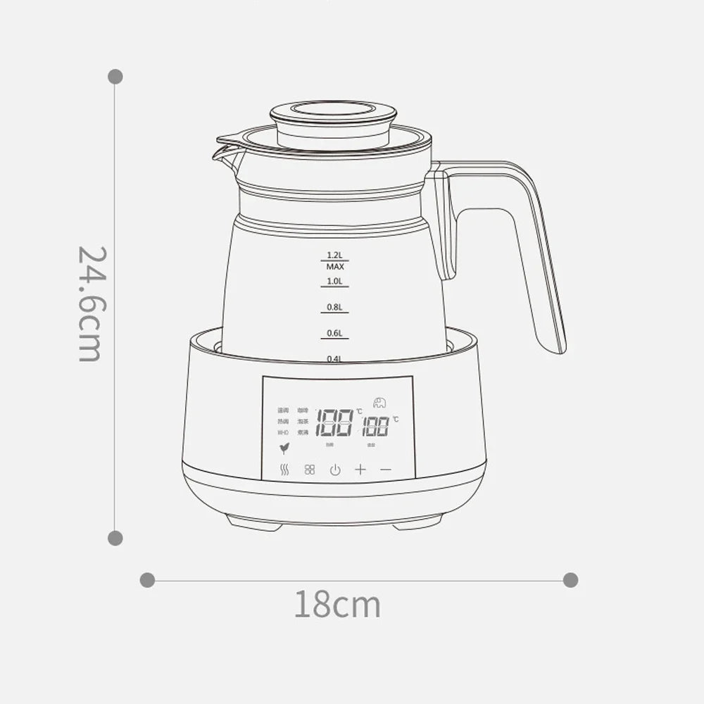 1.2l Electric Water Kettle Infant Thermostatic Milk Regulator Baby