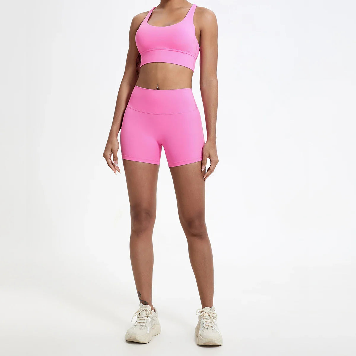 Pantalones cortos de gimnasio tipo leggings con efecto push-up para glúteos de mujer